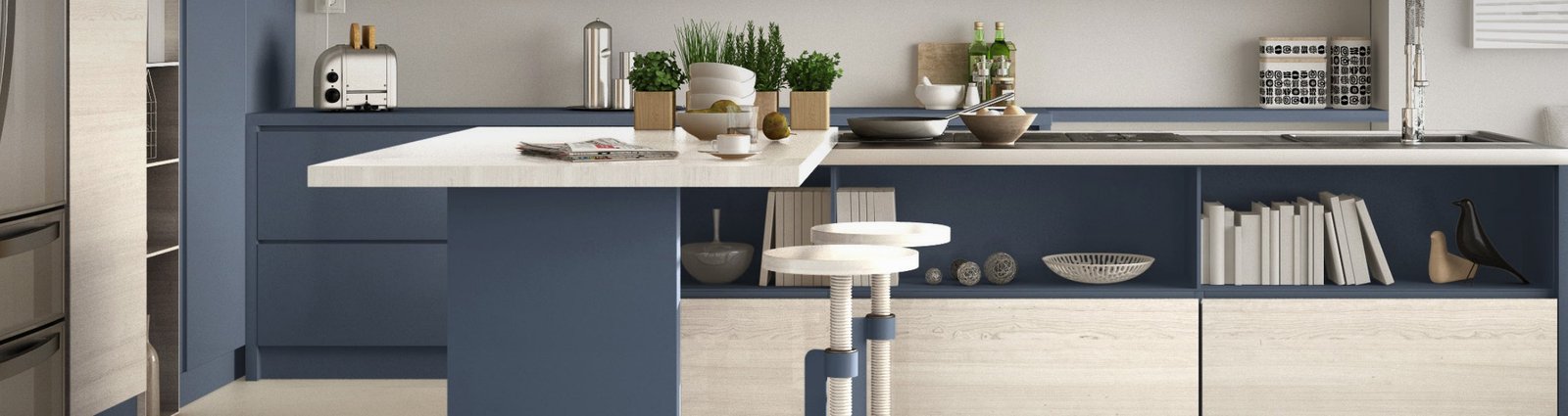 Kitchen with Zerowud-style cabinetry