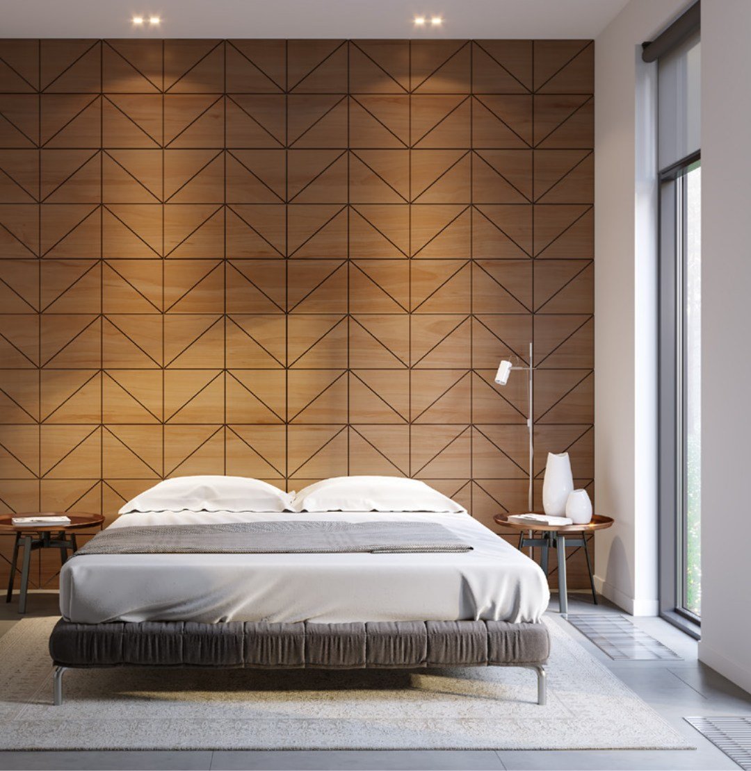 Bedroom wall panelling
